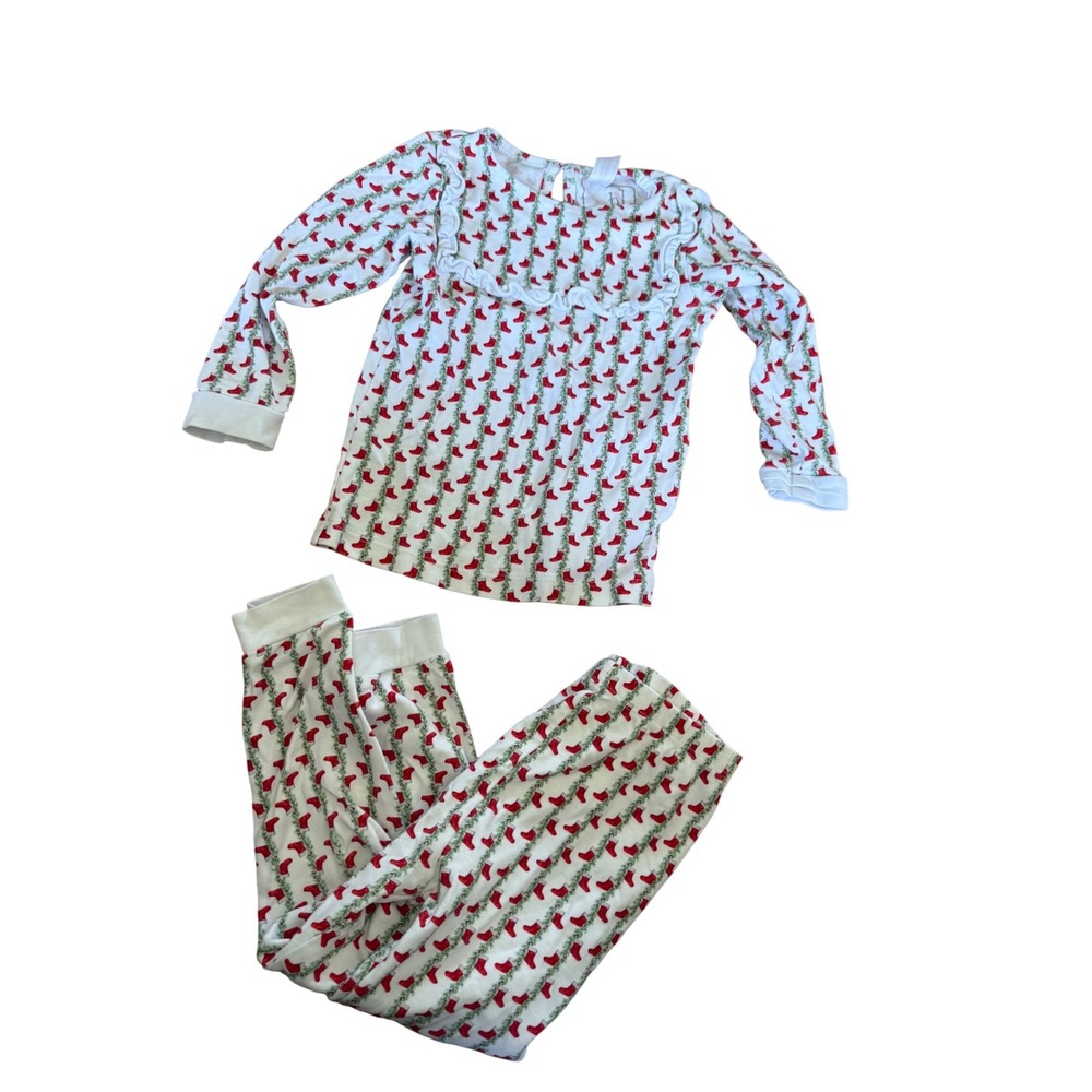 L+H Lila and Hayes Stockings for Santa Girls Pajama Set Christmas pjs